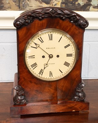 Lot 350 - A Mahogany Striking Table Clock, signed Colyer,...
