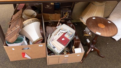 Lot 365 - Assorted Household Items, including a rosewood...