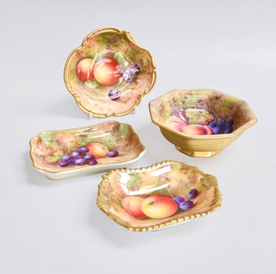 Lot 217 - A Royal Worcester Porcelain Octagonal Bowl, by...
