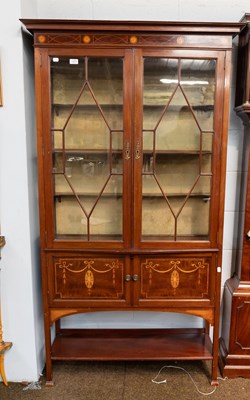 Lot 1269 - An Edwardian Inlaid Mahogany Display Cabinet,...