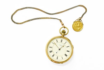Lot 15 - An 18 Carat Gold Open Faced Chronograph Pocket...