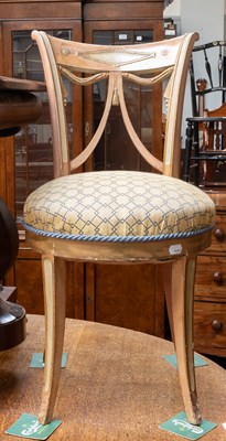 Lot 1241 - A Pair of Painted Side Chairs, 19th century style