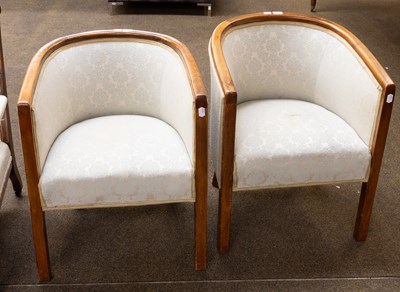 Lot 1255 - A Pair of 1920s Horseshoe Backed Chairs