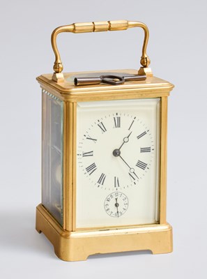 Lot 201 - A French Brass Strike and Repeat Alarm...