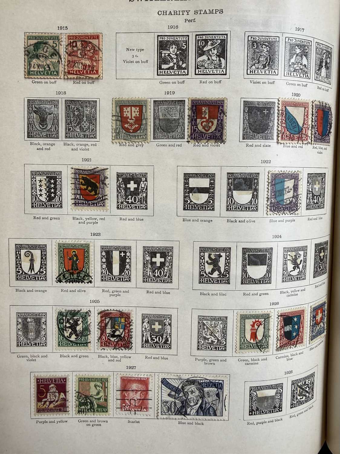 Lot 25 - Stamp Collection in a green 'Ideal Postage