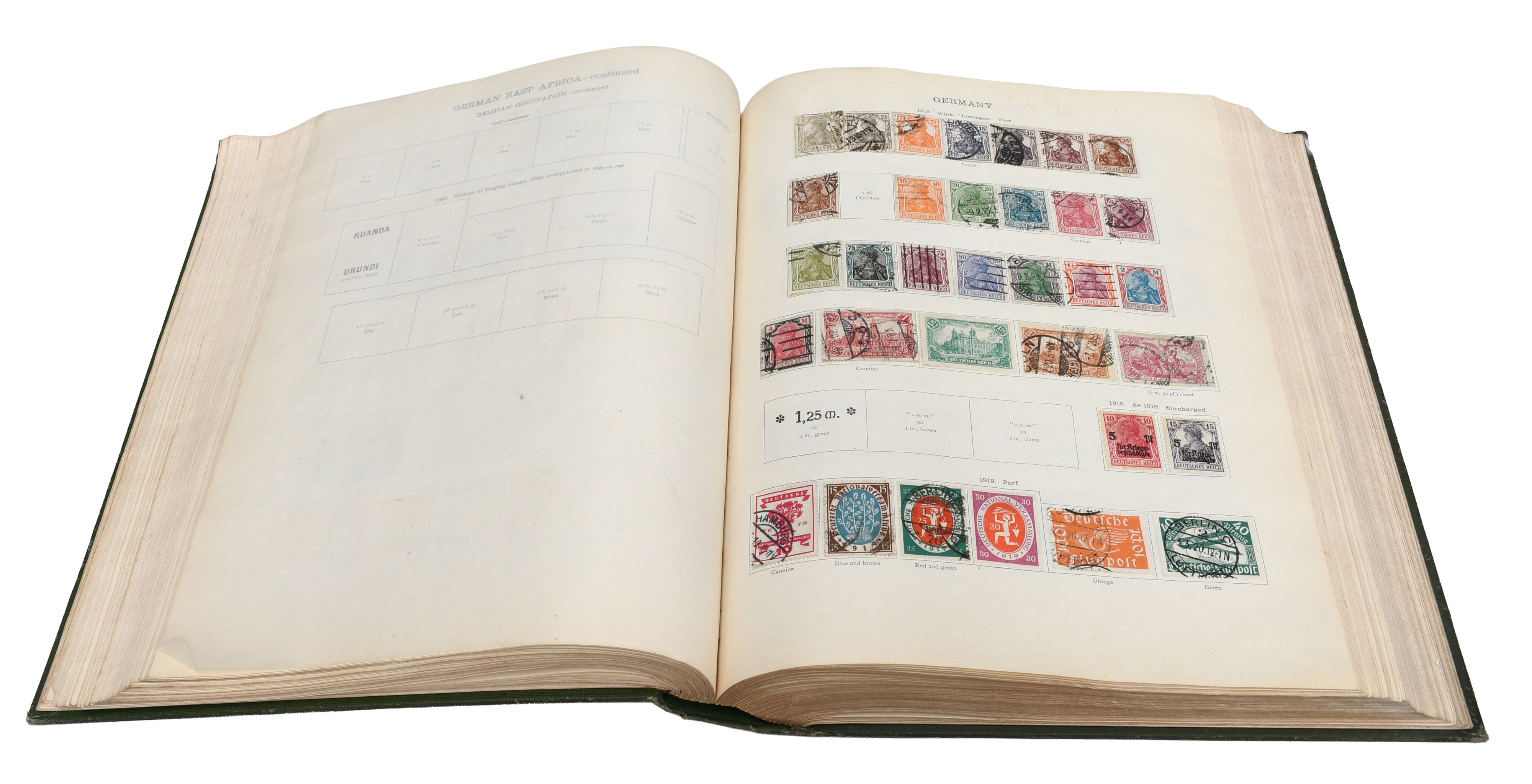 Lot 25 - Stamp Collection in a green 'Ideal Postage
