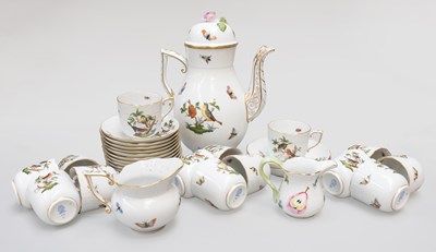 Lot 300 - A Herend Porcelain Coffee Service, "Rothschild...