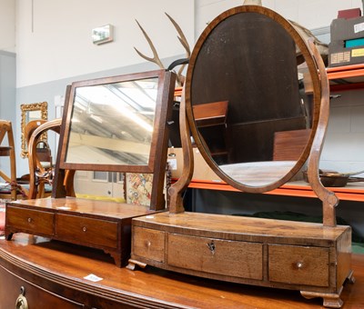 Lot 1227 - Two 19th Century Mahogany Dressing Table Mirrors