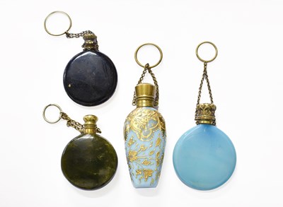Lot 158 - A Jade Coloured Hardstone Scent Bottle, with...