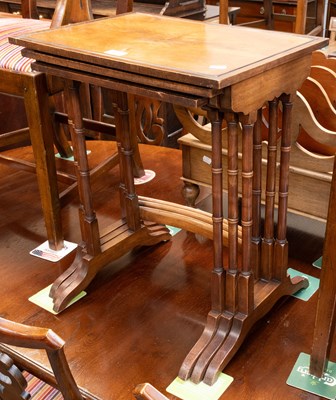 Lot 1288 - A Reproduction Mahogany Nest of Three...