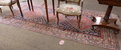 Lot 1183 - Kashgai Rug, the indigo field with three...