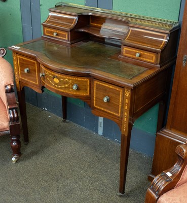 Lot 1317 - An Edwardian Inlaid Mahogany Writing Table,...