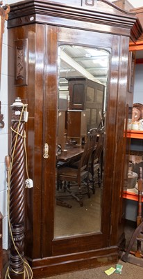 Lot 1308 - An Early 20th Century Mirror-Fronted Mahogany...
