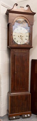 Lot 1326 - A Scottish Mahogany Painted Dial Eight Day...