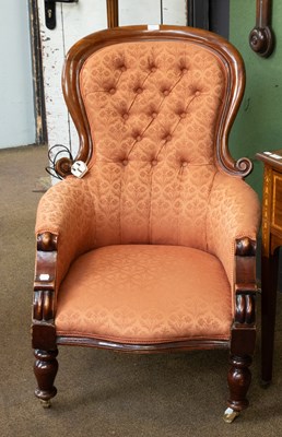 Lot 1314 - Pair of Victorian Mahogany Framed Chairs, with...