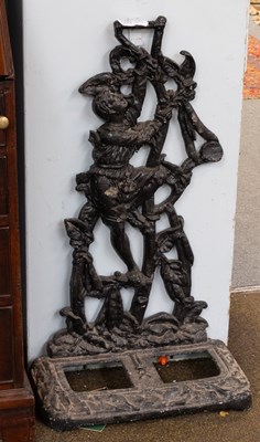 Lot 1274 - A Victorian Painted Cast Iron Stick Stand,...