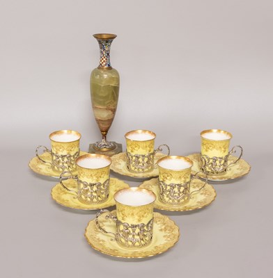 Lot 269 - A Set of Six Aynsley Porcelain Demitasse Cups...