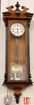Lot 1318 - A Vienna Type Single Weight Driven Wall...