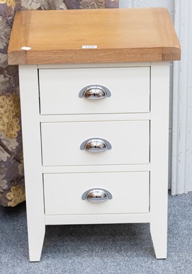 Lot 1339 - Pair of Modern Cream Painted Bedsides, 35cm by...