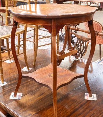 Lot 1286 - An Inlaid Mahogany Centre Table, with shaped...