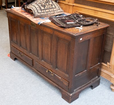 Lot 1337 - An 18th Century Mule Chest, with five moulded...