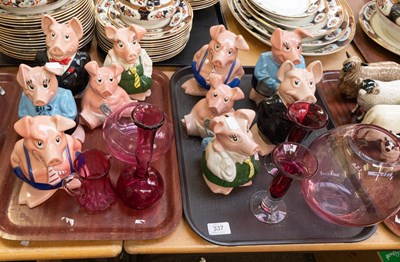 Lot 337 - Two Sets of Wade Natwest Piggy Moneybanks,...
