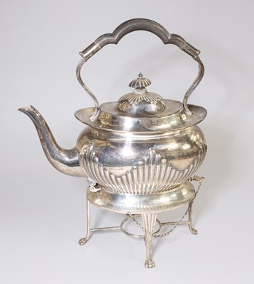Lot 67 - An Edward VII Silver Kettle and Stand, by...