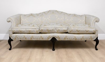 Lot 499 - A George III-Style Camel-Back Three-Seater...