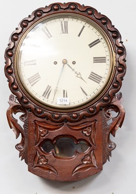 Lot 1214 - A Mahogany Double Fusee Striking Drop Dial...