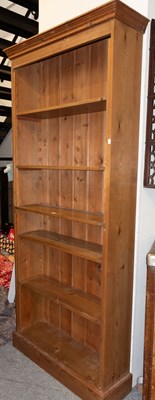 Lot 1356 - A Modern Pine Open Bookcase with adjustable...