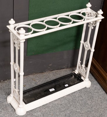 Lot 1361 - A Coalbrookdale Style White-Painted Cast Iron...