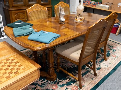 Lot 1367 - A Late 20th Century Oak Dining Suite,...