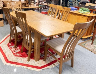 Lot 1368 - A Modern Oak Extending Dining Table, 200cm by...