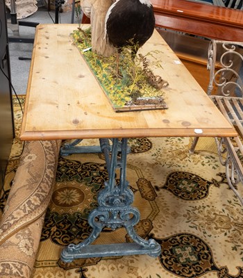 Lot 1375 - A Rustic Kitchen Table, with pine top and...