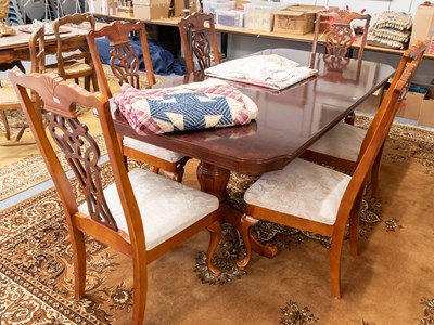 Lot 1390 - A Reproduction Extending Dining Room Table ,...