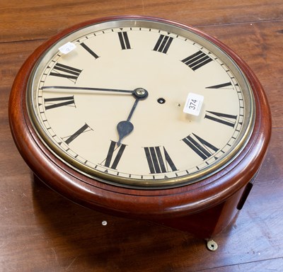 Lot 374 - A Mahogany 12-Inch Dial Wall Timepiece, circa...