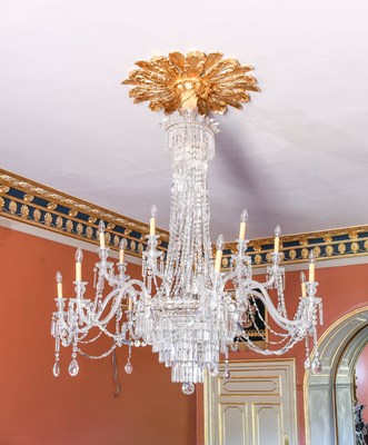 Lot 732 - A George III Style Cut Chandelier, the gilt...