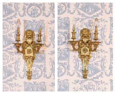 Lot 199 - A Pair of French Gilt Metal Twin-Branch Wall...