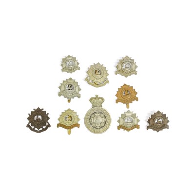 Lot 91 - Ten Badges to the Bedfordshire Regiment - a...