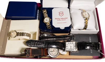 Lot 371 - A Gents Quartz Armani Wristwatch, together...