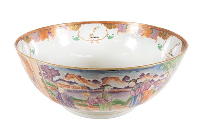 Lot 59 - A Chinese Armorial Porcelain Punch Bowl,...