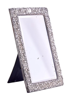 Lot 130 - An Edward VII Silver-Mounted Dressing-Table Mirror