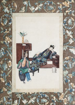 Lot 96 - Chinese School (19th century) Chinese ladies...