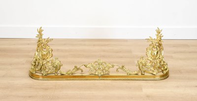 Lot 290 - A Louis XV-Style Gilt-Brass Fire Fender, late...