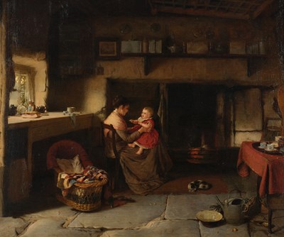 Lot 368 - Harry Brooker (1848-1940) Playtime with Mother...