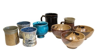 Lot 1213A - Jane Hamlyn (b.1940): Two Salt Glazed Mugs,...