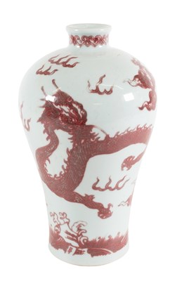Lot 52 - A Chinese Porcelain Vase, Meiping, in early...