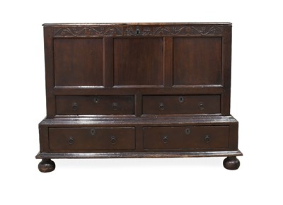 Lot 464 - A Joined Oak Chest on Stand, early 18th...