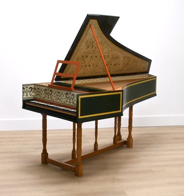 Lot 612 - A Single Manual Green-Painted Harpsichord, by...