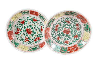 Lot 42 - A Pair of Chinese Porcelain Saucer Dishes,...